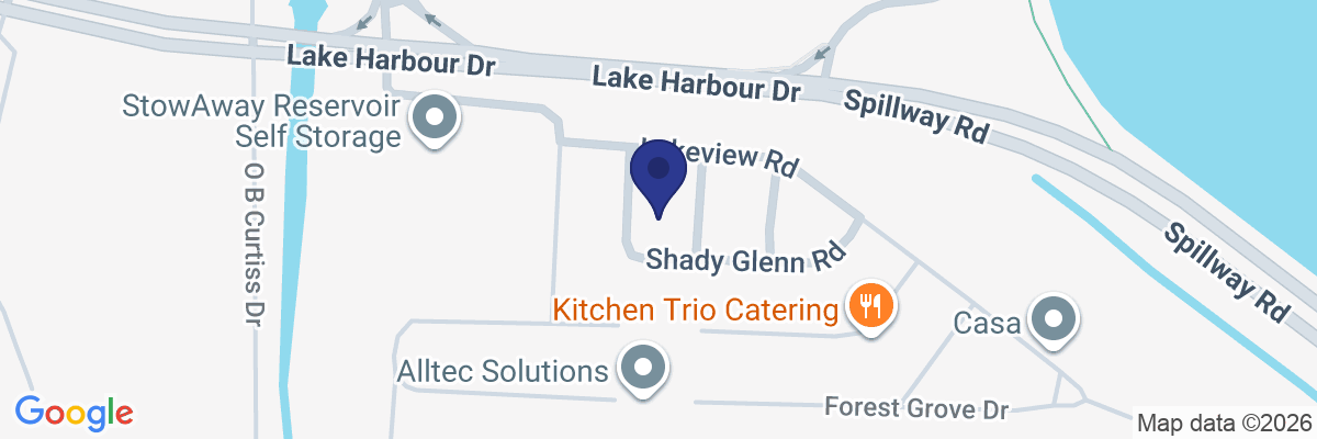 Map showing facility locations