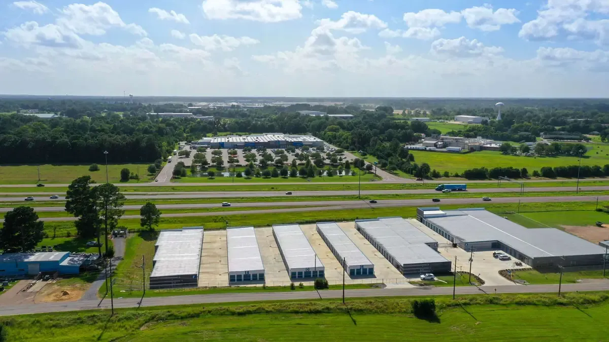 Aerial view of storage facility