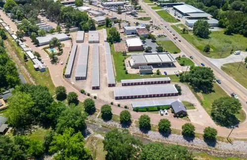 Drone view of storage facility