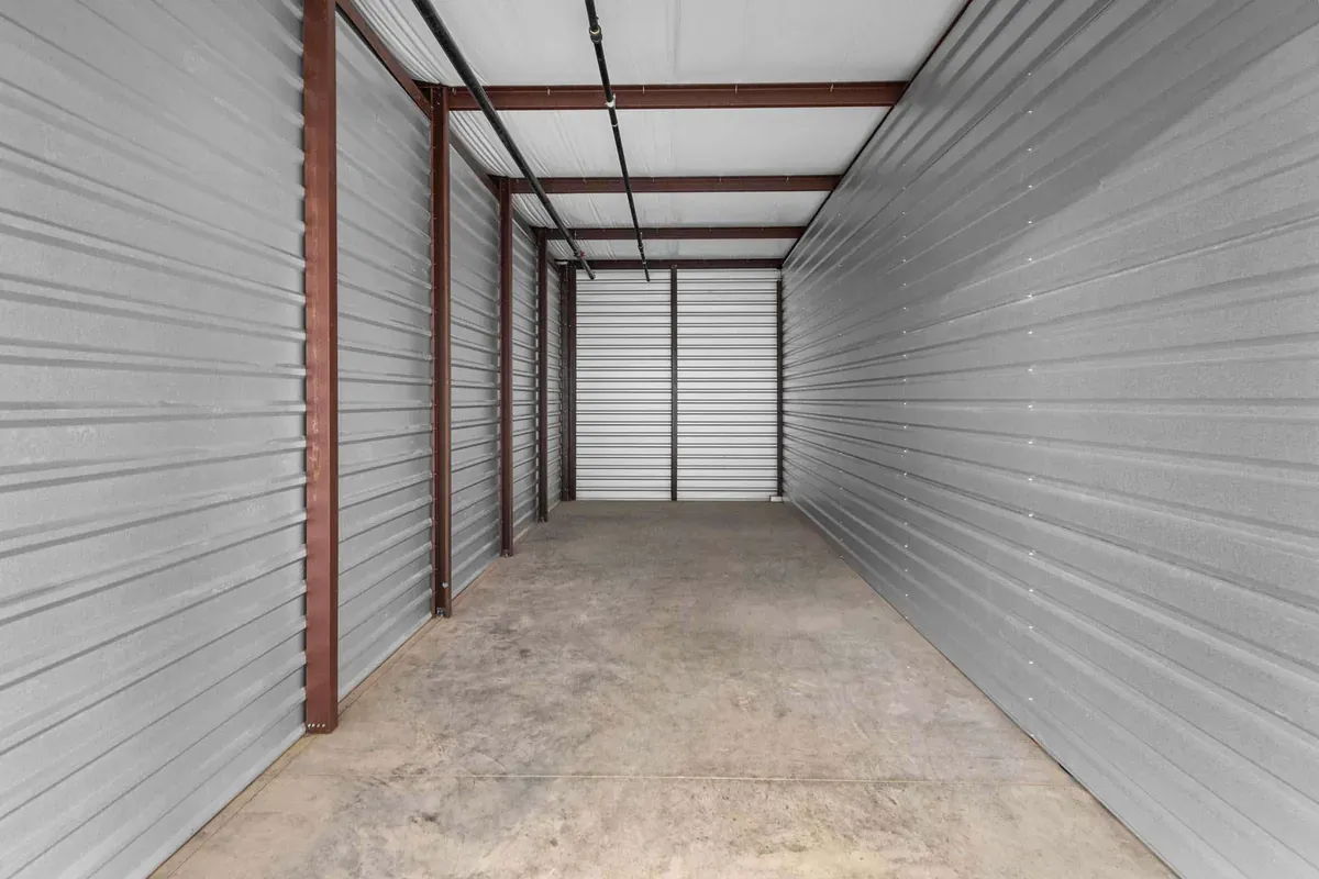 Interior of large storage unit