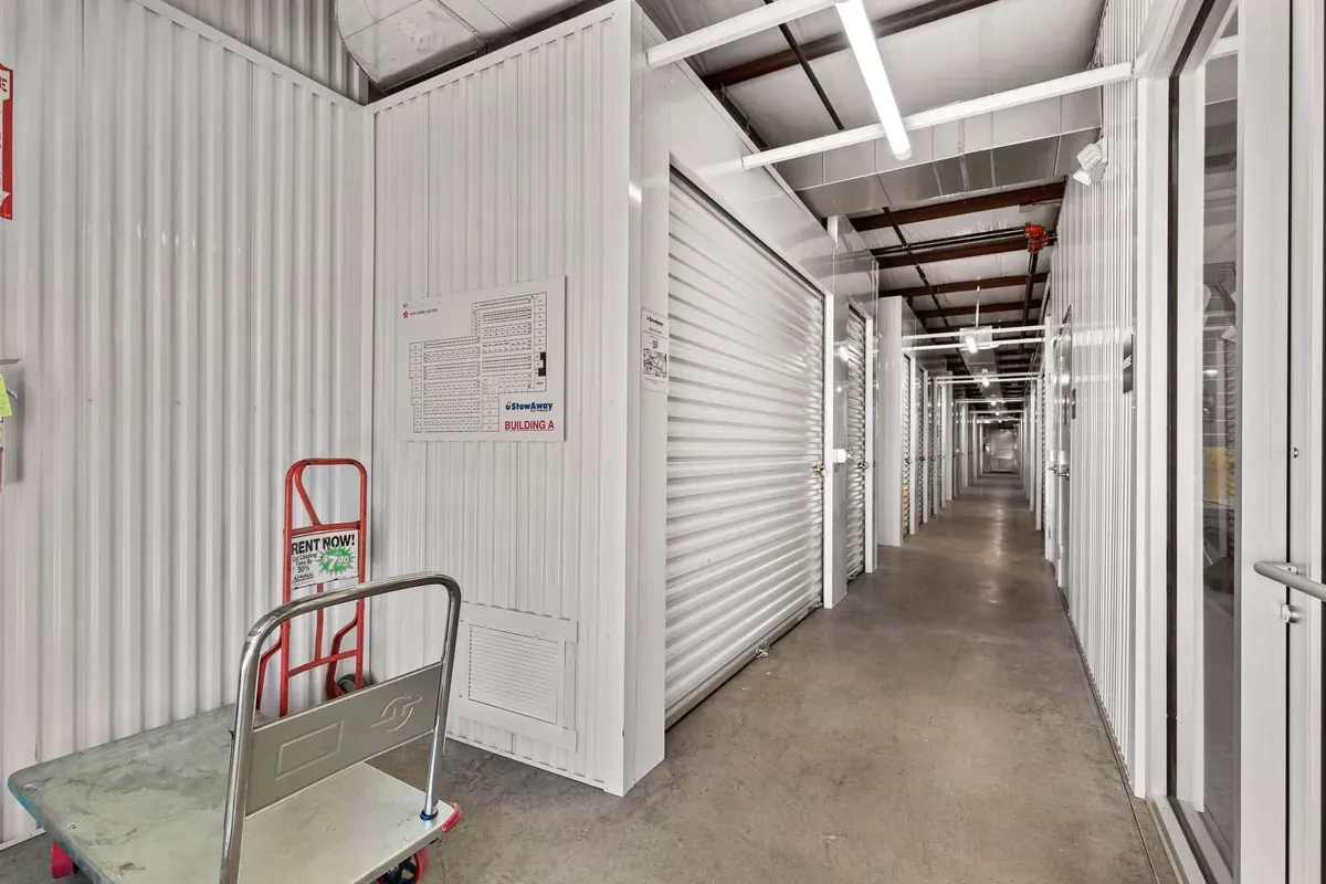 Moving cart and indoor storage units
