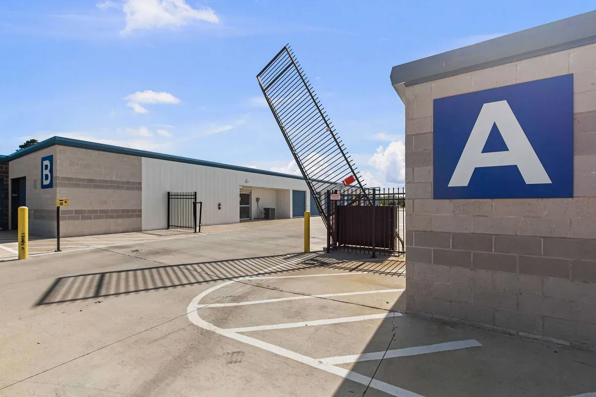 Opening security gate at storage facility