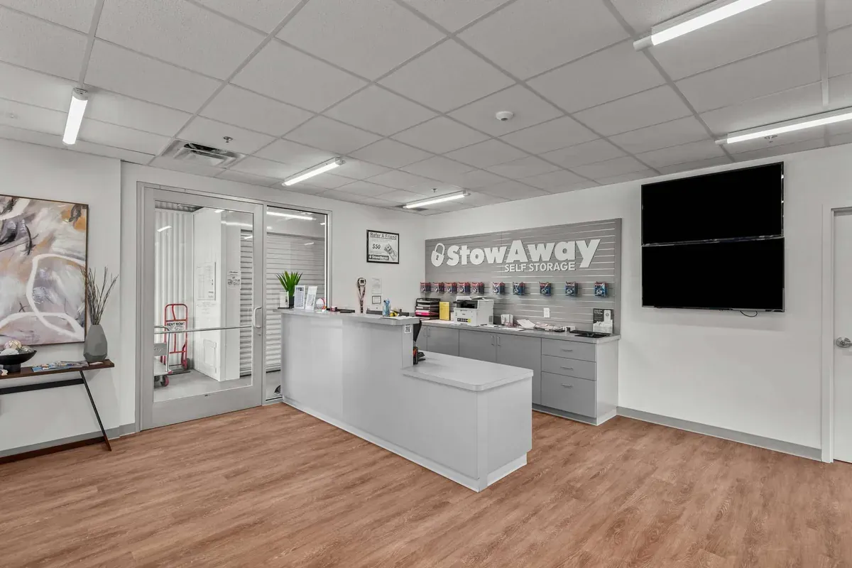 Rental office at storage facility