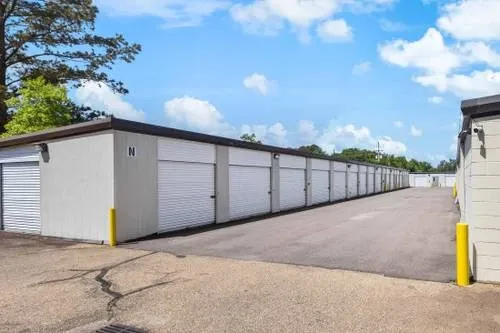 Self storage units at storage facility